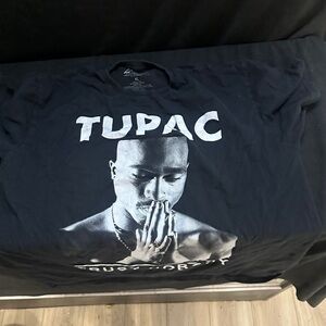 Tupac Black Graphic T-Shirt-size 2XL-#469